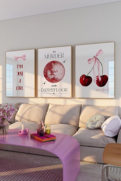 (FRAMELESS) Set of 3, Frameless Poster, Aesthetic Wall Poster Set,