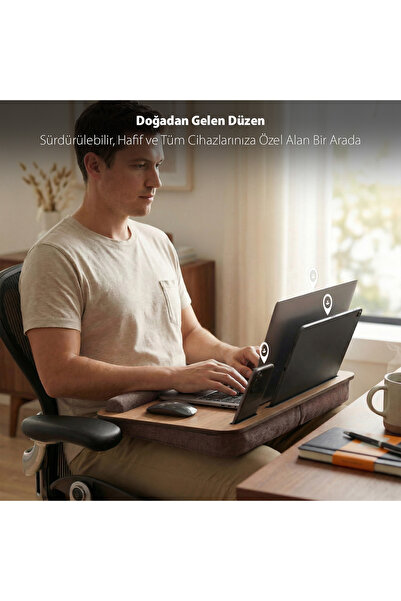 Vigo Wood Βάση φορητού υπολογιστή με μαξιλάρια Ceviz-LS013