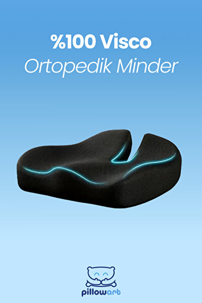 PİLLOWART Premium Memory Foam Çalışma Koltuğu Oturma Minderi – Uzun Oturuşa Ö...