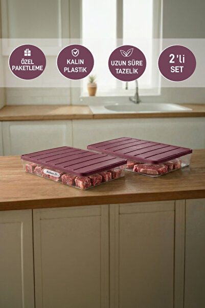 SELKA HOME 2 Pieces 2.25 Lt. Nora Organizer Refrigerator Freezer Organizer St...