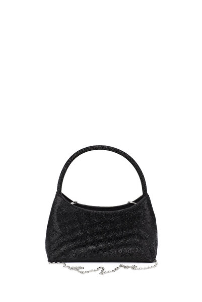 GÖNDERİ(R) Γυναικεία τσάντα βραδινού φορέματος με μαύρη μακριά αλυσίδα και λο...