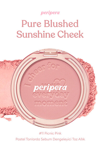 PERIPERA Pastel Tonlarda Sebum Dengeleyici Toz Allık PERIPERA Pure Blushed Su...