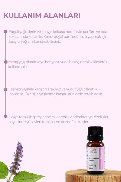 OnkaFarma Onka Farma %100 Saf Paçuli Uçucu Yağı - 10 ml