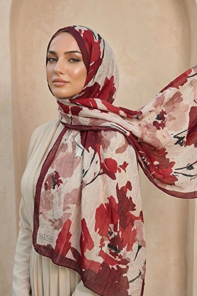 Sultan Eşarp Şal din bambus cu model Sultan - Modelul Gizem - DK02-01