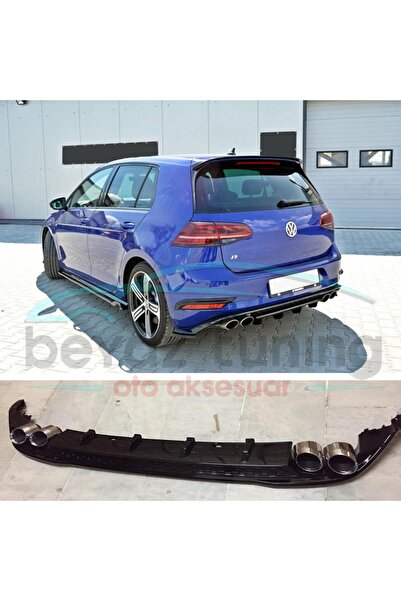 Universal Volkswagen Golf 7.5 Arka Tampon Difüzör Gti Çift Çıkış 2017-