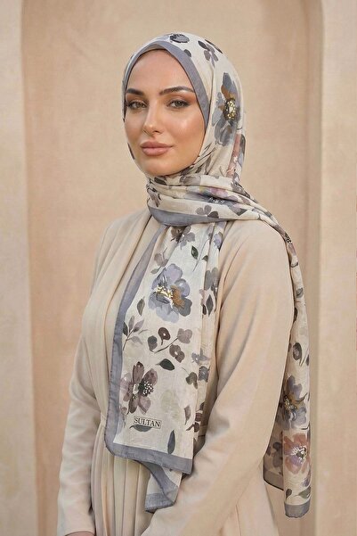 Sultan Eşarp Șal din bambus cu model Sultan - Model aprilie - DK01-14