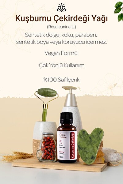 OnkaFarma Onka Farma %100 Saf Kuşburnu Çekirdeği Yağı Soğuk Sıkım 30 ml