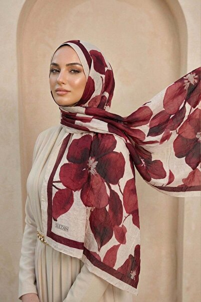 Sultan Eşarp Sultan Desenli Bambu Șal - Model Yasemin - DK04-07