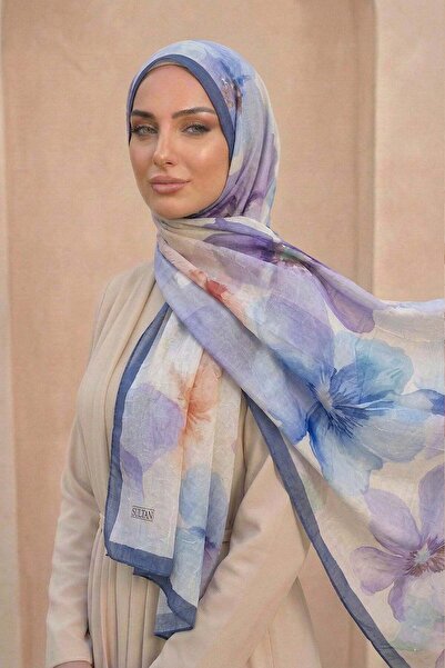 Sultan Eşarp Sultan Desenli Bambu Kraş Şal - Aylin Modeli - DK03-06