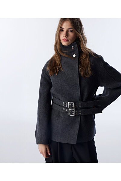 Twist Double Belted Wool Coat