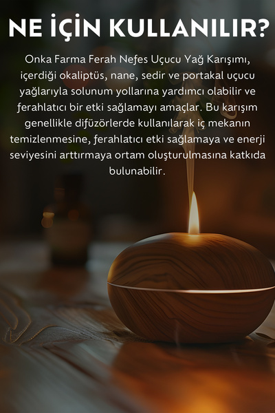 OnkaFarma Ferah Nefes Uçucu Yağ Karışımı - %100 Saf Ve Doğal Uçucu Yağ - 10 Ml