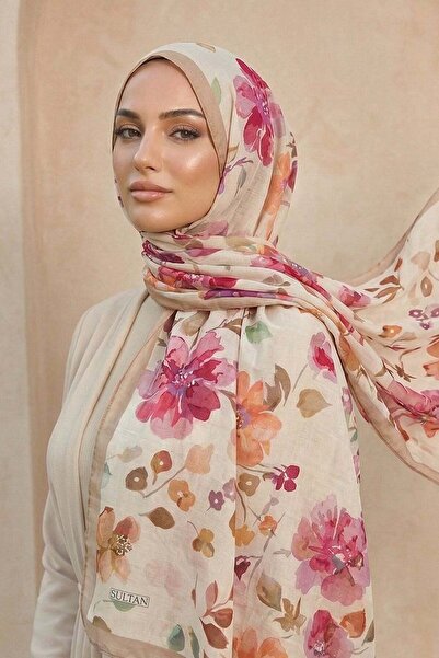 Sultan Eşarp Σάλι από μπαμπού με σχέδιο Sultan - Μοντέλο Απρίλιος - DK01-03