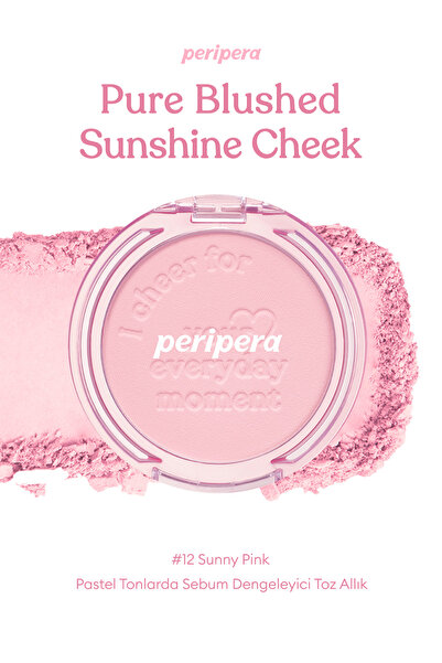 PERIPERA Pastel Tonlarda Sebum Dengeleyici Toz Allık PERIPERA Pure Blushed Su...