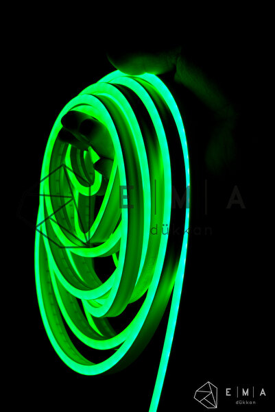 Ema Dükkan 12 Volt 3 Metre Yeşil Neon Led Işık Prize Takılmaya Hazır Değil Ne...
