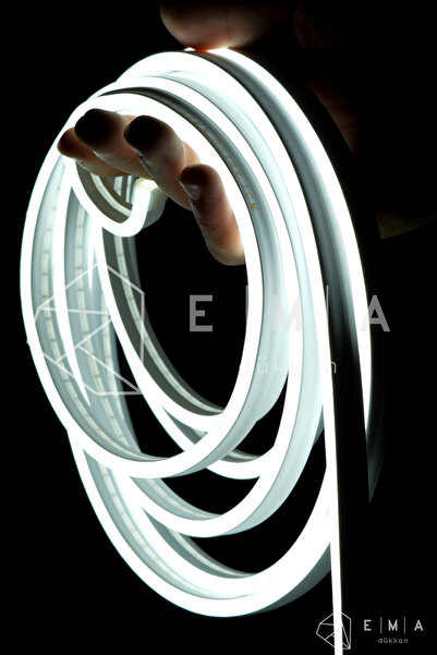 Ema Dükkan 12 Volt 3 Metre Beyaz Neon Led Işık Prize Takılmaya Hazır Değil Ne...