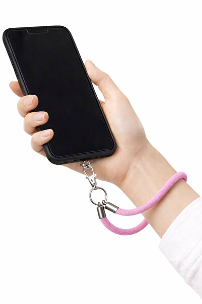 excarpin Tüm Telefon Modellerine Uyumlu Çok Amaçlı Bilek Askı İpi Pembe