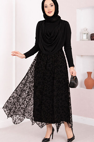 Nursay Σετ μπλούζας sendi με δαντέλα και φούστα