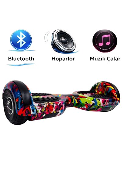 RYDER STAR Elektrikli Kaykay Hoverboard 6.5 Inch Bluetooth Hoparlörlü - Led I...