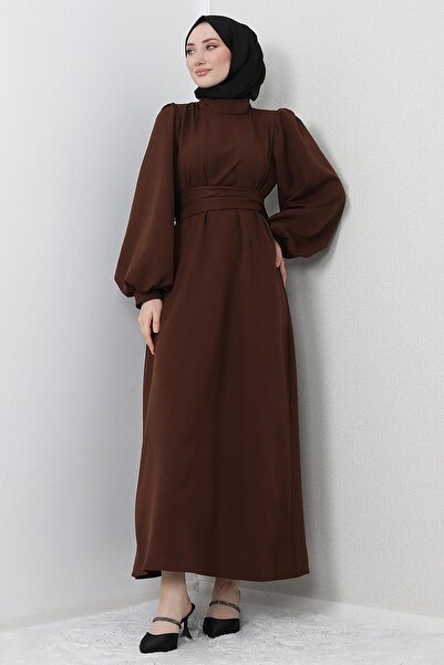 giz astore Φόρεμα Erva Coffee Crepe