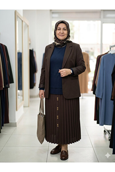ARG Anne Pileli Etek(kahverengi)