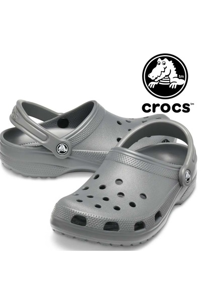 Crocs Κλασικές γκρι παντόφλες Unisex