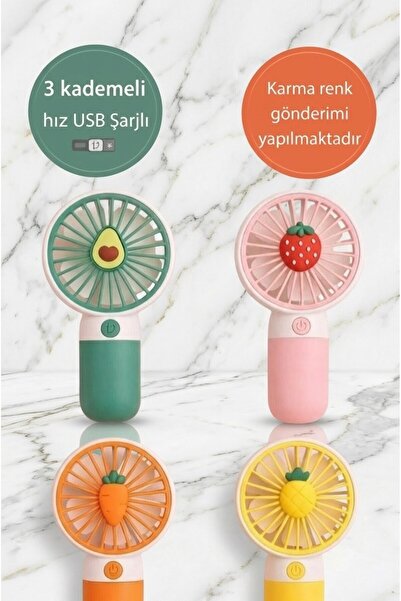 PİRAYE AKSESUAR Mini USB Şarjlı Taşınabilir El Fanı