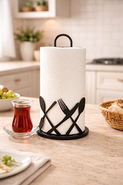 VENON حامل مناديل ورقية معدني للشوكة والملعقة والسكين، حامل مناديل ملفوفة، حا...