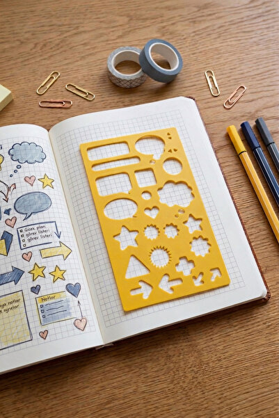 Karmelom Studio Bullet Journal Template Ruler - Model Images