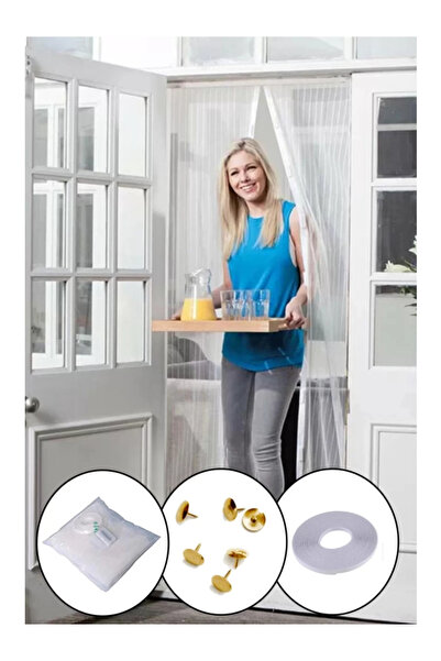 Go İthalat Μαγνητική Κουρτίνα Πόρτας από Τούλι 105 x 210 εκ. (5324)