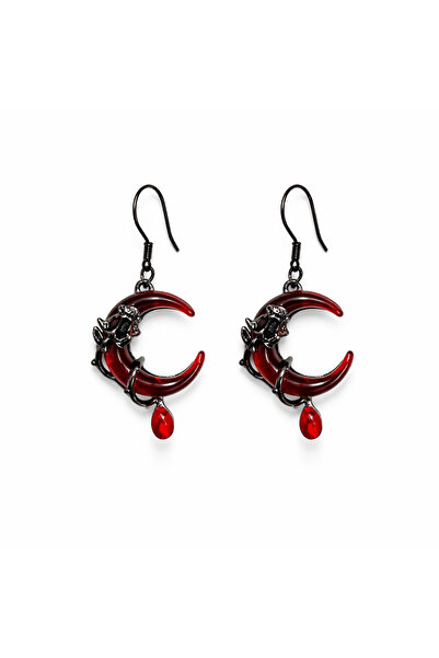FG KONNİCHİWA Women's Gothic Heart Red Stone Earrings & Dangle Earrings – Red...