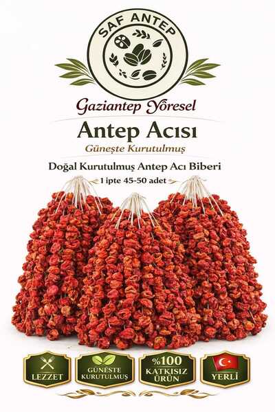 safantep Saf Antep Dogal Kurutulmus Aci Biber 1 Ip 45 50 Adet