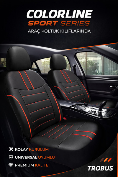 TROBUS غطاء مقعد سيارة سيات ليون 2005 وما بعده متوافق مع طراز كولورلاين سبورت...