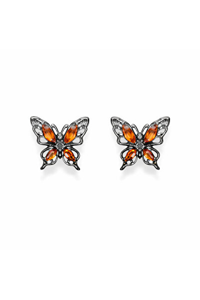 FG KONNİCHİWA Women's Gothic Butterfly & Dangle Earrings – Red Colorful Punk ...
