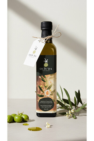 Oliv'da Domat & Edremit - Erken Hasat Soğuk Sıkım Natürel Sızma Zeytinyağı 500ml