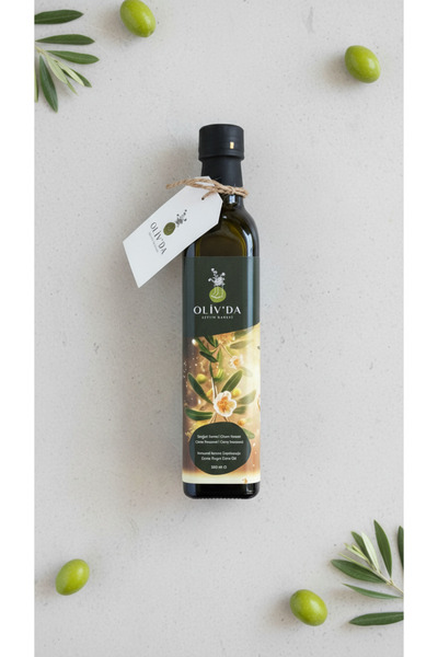 Oliv'da Domat & Edremit - Erken Hasat Soğuk Sıkım Natürel Sızma Zeytinyağı 500ml