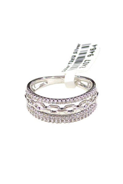 Güler Yüzlü Silver Xuping 8 mm Stone-Set Ring White - 13