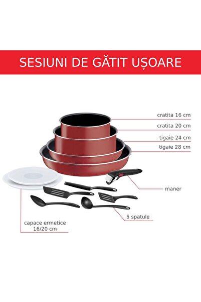 TEFAL Set de 12 piese Tefal Ingenio Easy Cook & Clean