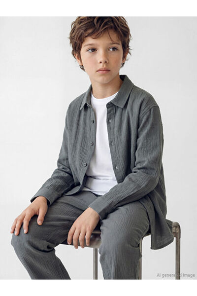 LC Waikiki I Long Sleeve Boy's Poplin Shirt from Freezen Store