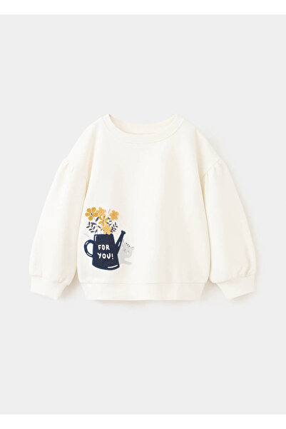 MANGO Baby Desenli pamuklu sweatshirt