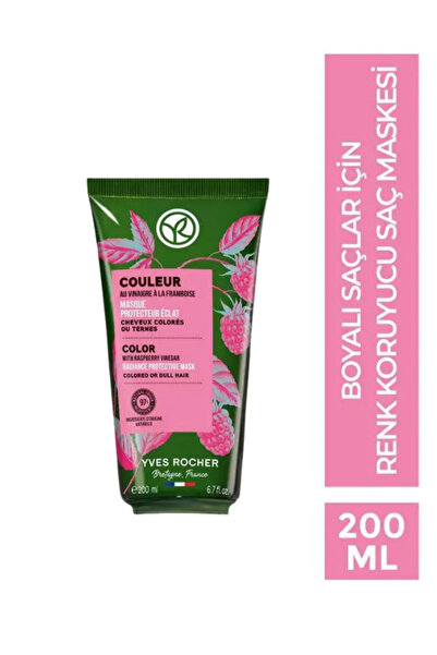 Yves Rocher Renk Koruyucu Saç Maskesi Boyalı Saçlar İçin Vegan 200 ml + Masaj...
