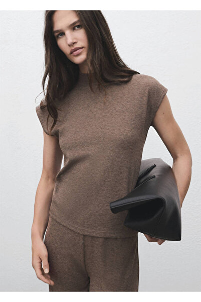 MANGO Woman Yüksek yakalı tişört