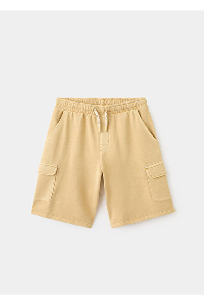 MANGO Kids İp detaylı kargo bermuda şort