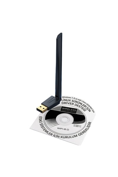 VOREX WiFi Adaptör 150 Mbps Antenli 802.11n Versatile USB Kablosuz Alıcı Windows 10/11 Uyumlu