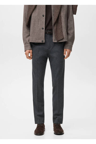 MANGO Man Slim fit flanel pantolon