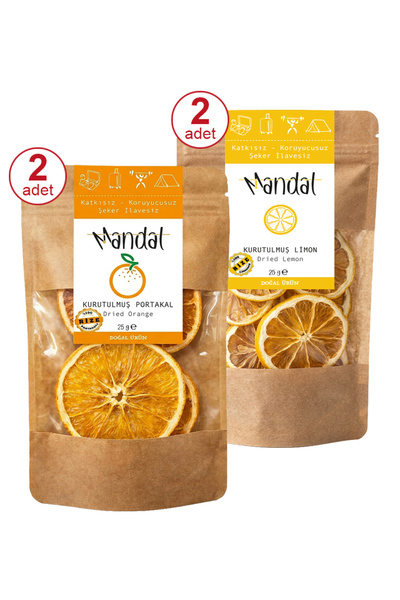 Mandal Dried Orange, Lemon Slices 100 Grams Dried Fruit Slices