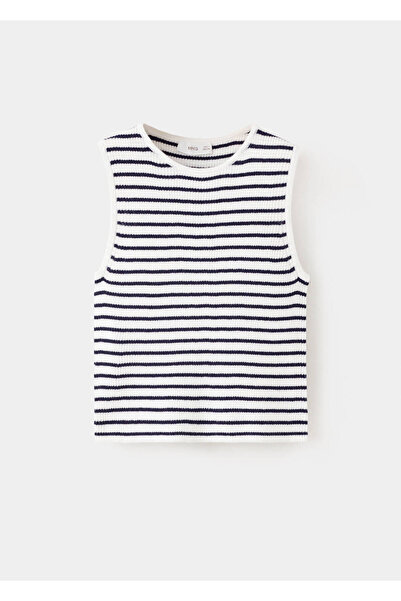 MANGO Kids Çizgili triko bluz