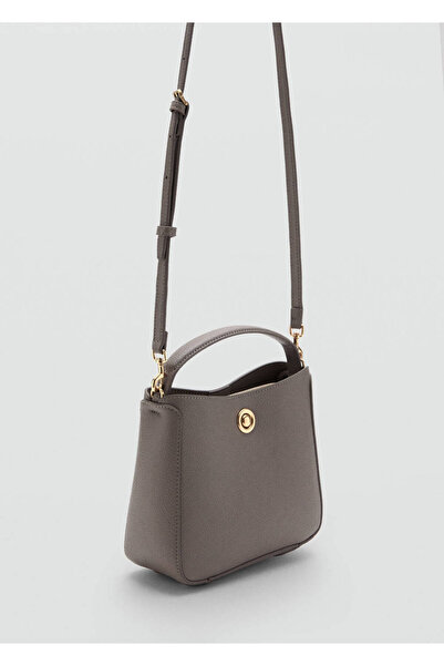 MANGO Woman Small Metal Detailed Bucket Bag