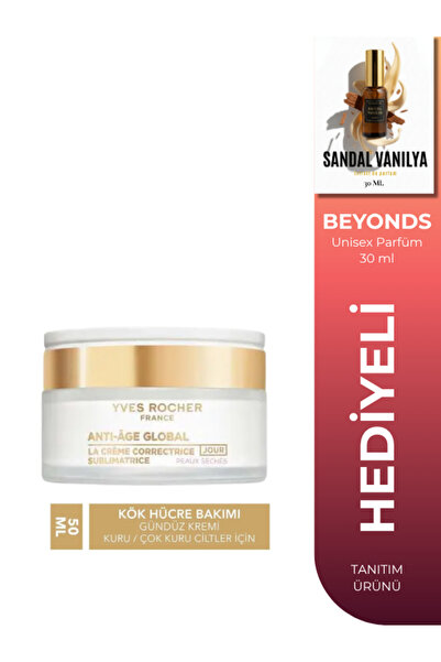 Yves Rocher كريم نهاري مضاد للشيخوخة للبشرة الجافة 50 مل + عطر BEYONDS ساندال...