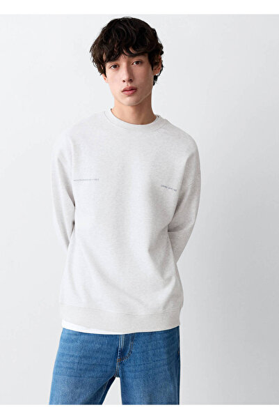 Mango Teen Desenli pamuklu sweatshirt