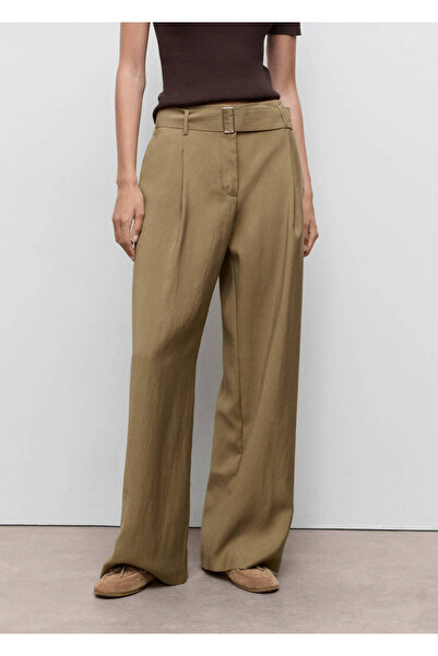 MANGO Woman Kemerli paperbag pantolon